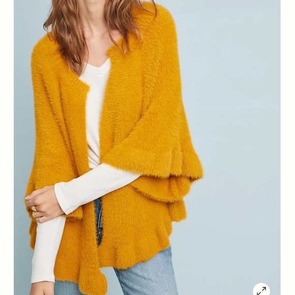 Anthropologie marigold ruffled Open closure kimono - Picture 1 of 15